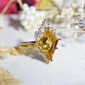 Citrine Gemstone rings.