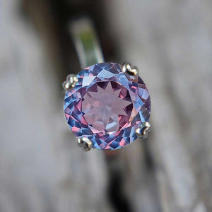 2.0 Carat Portuguese Cut Alexandrite Stone 14K White Gold Ring