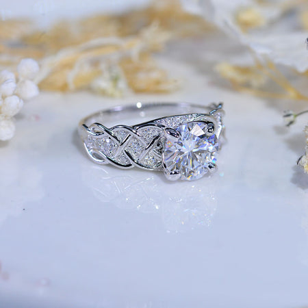 2 Carat Giliarto Moissanite Lattice Engagement Ring