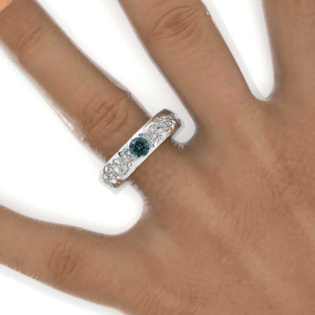 Grand Canyon Teal Sapphire Ring V2