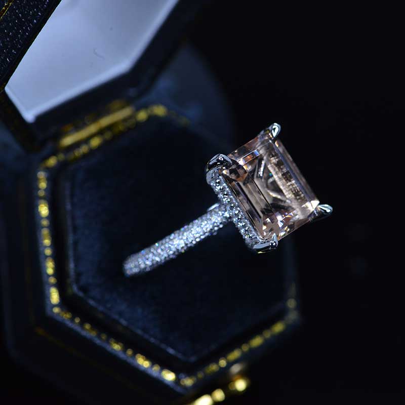 4 CT. T.W. Certified Emerald-Cut Diamond Double Frame Multi-Row Bridal Set  in 14K White Gold (I/I1) | Zales Outlet
