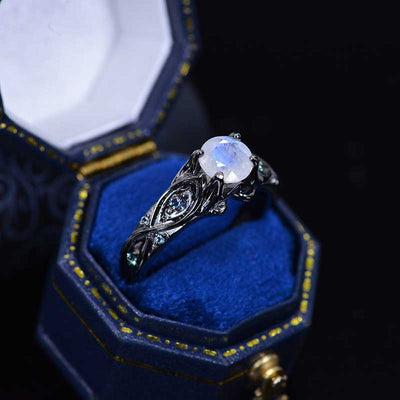 Gleam Alexandrite and Moonstone Ring