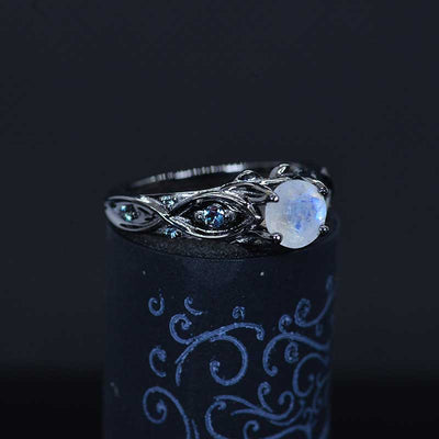 Gleam Alexandrite and Moonstone Ring