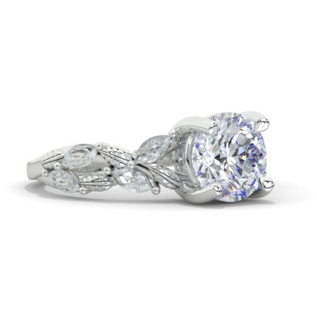 2 Carat  Floral Celtic Moissanite Engagement Ring