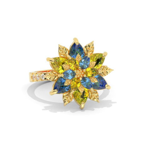 Sunflower Cluster Ring