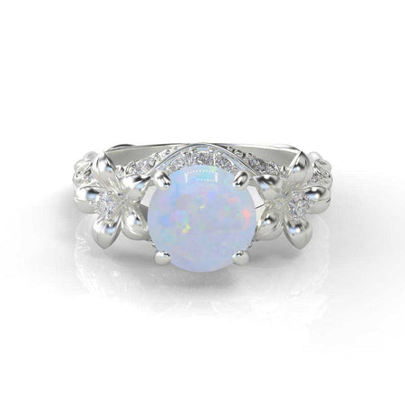 2.0 Carat Forever One White Opal Engagement Ring