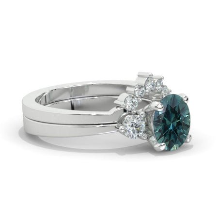 Teal Sapphire Stackable Ring  For Model 1174