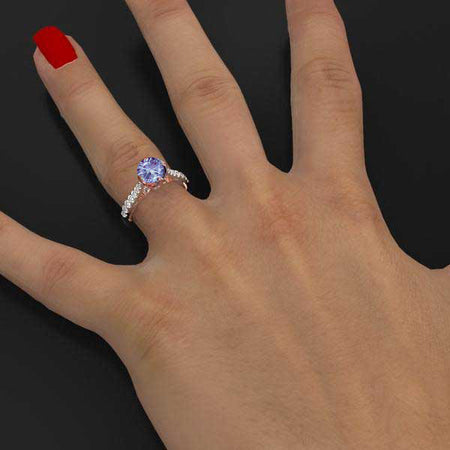 Andromeda 2 Carat Fireworks Cut Alexandrite Gold Engagement Ring