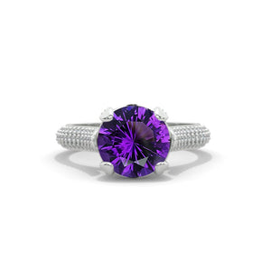 Orion 2.6 Carat Natural Amethyst Engagement Ring