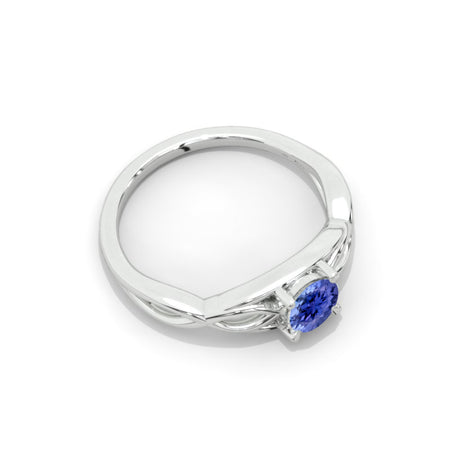 2.0 Carat Natural Genuine Tanzanite Accented Classic Engagement Ring