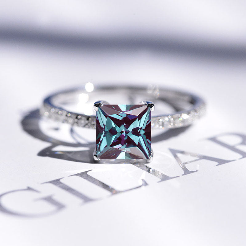 Princess cut clearance alexandrite ring