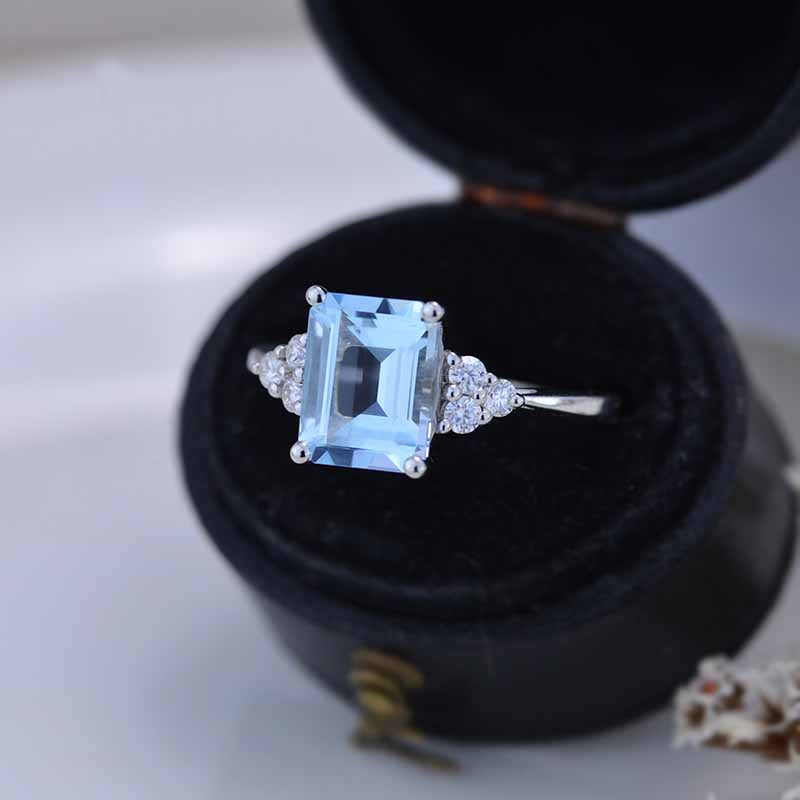 3.2 Cts Natural AQUAMARINE Emerald Cut For Aquamarine Solitaire shops Ring or Aquamarine Pendant, Engagement Ring, Promise Ring, Fine Quality Gem