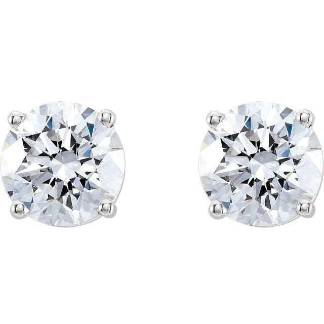 14k White Gold 2ctw Lab Grown Diamond Studs