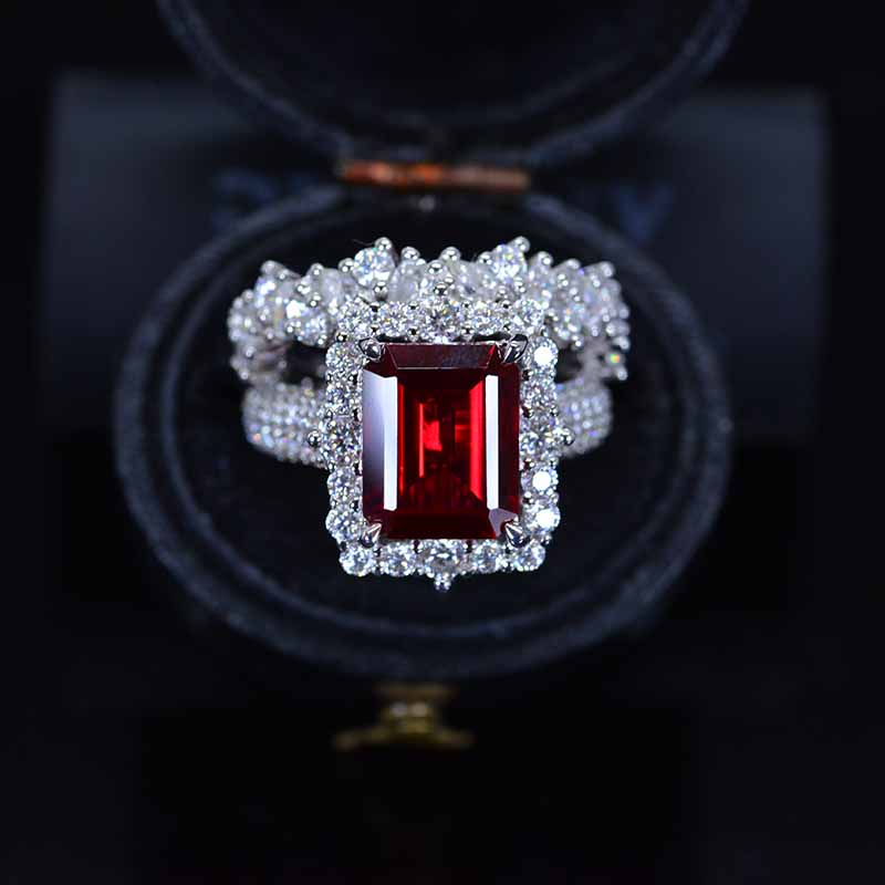 14k White Gold Genuine .64 Cttw Ruby & Diamond Ring – Exeter Jewelers