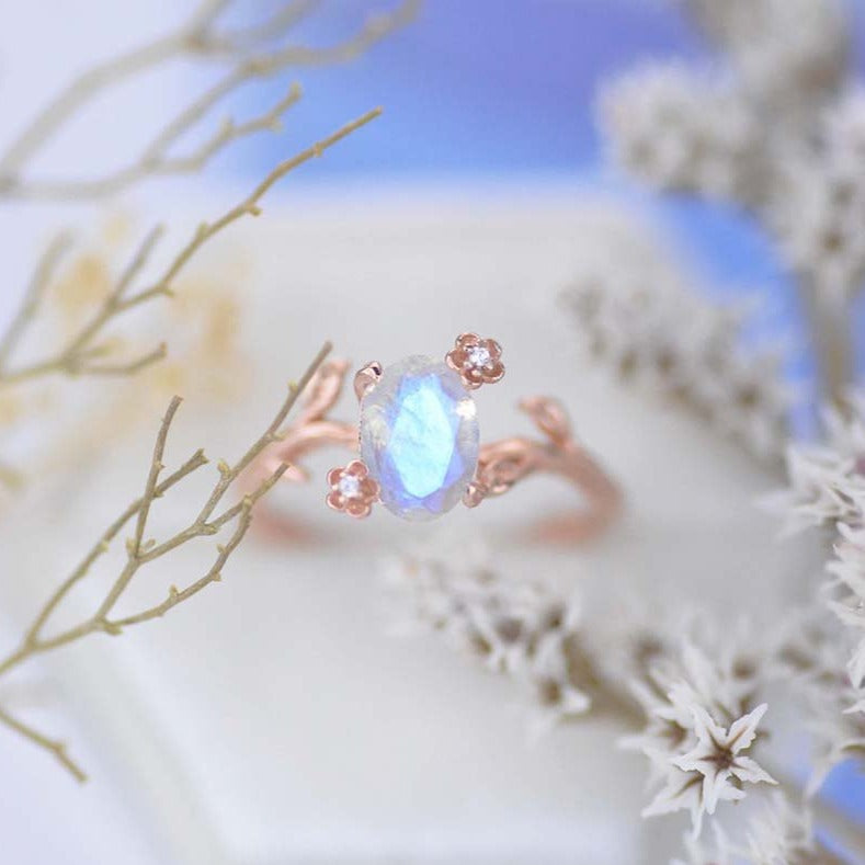 Moonstone deals leaf ring