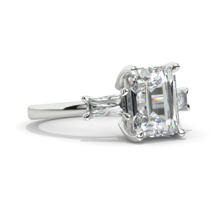 3 Carat Giliarto Emerald Cut Moissanite  Engagement Ring