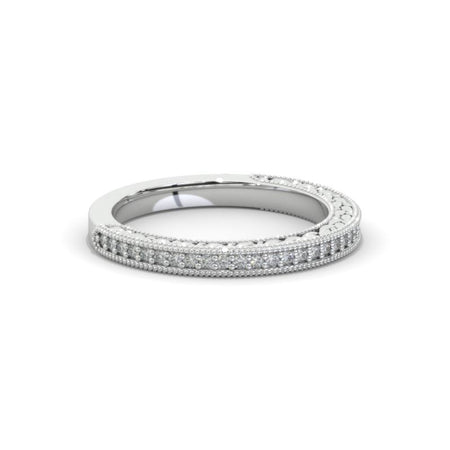 Vintage Style Giliarto Moissanite White Gold Wedding Ring