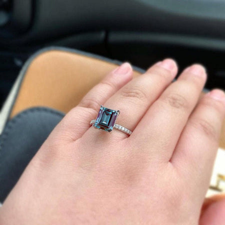 4Ct Alexandrite Engagement Ring