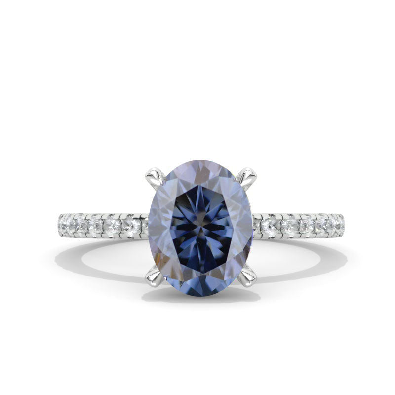 NEW 2.9 ct deep blue Moissanite Diamond store Ring