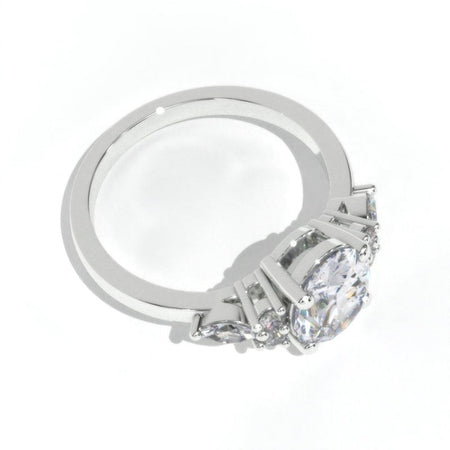 3 Carat Oval Giliarto Moissanite Engagement Ring